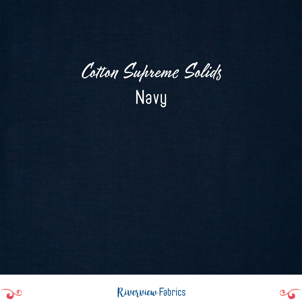 Cotton Supreme Solids - Navy Blue Fabric by the Half Yard