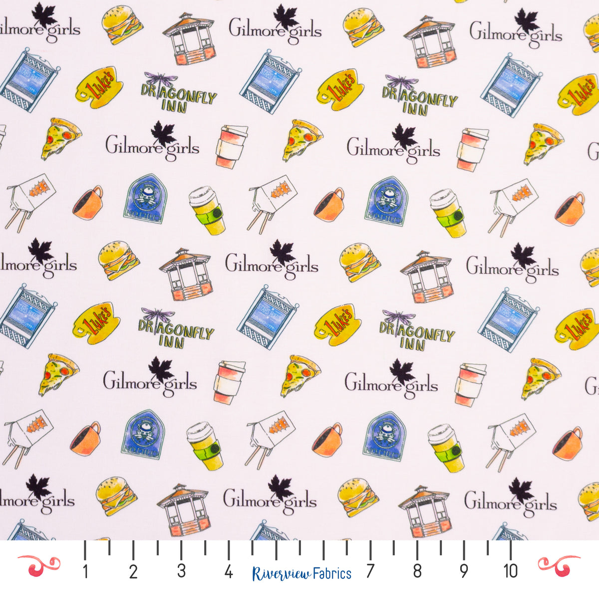 Gilmore Girls Icons Fabric by the Half Yard