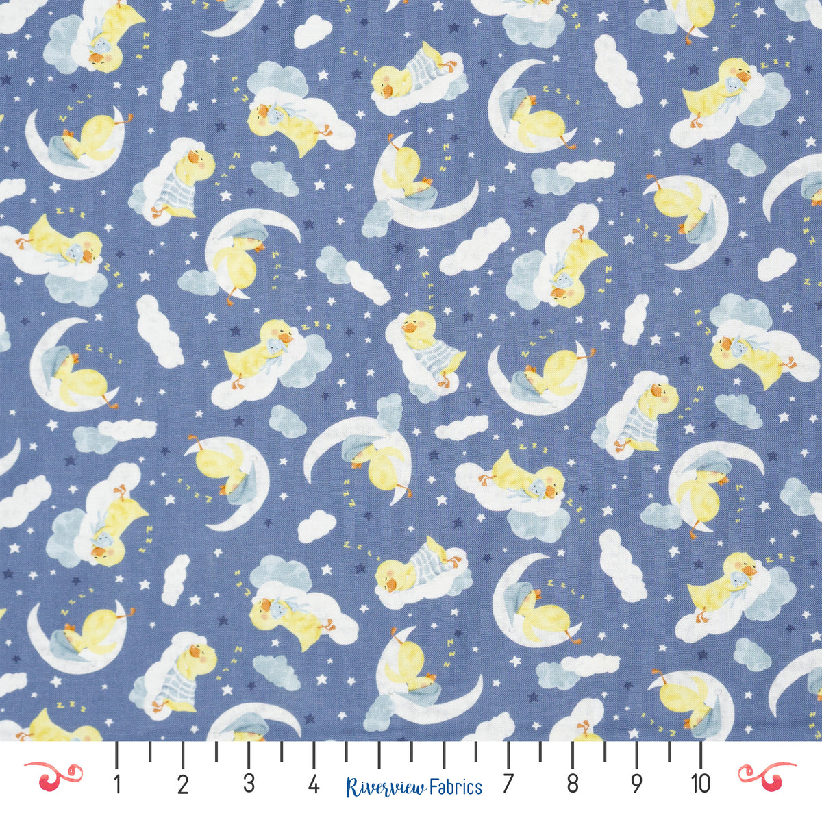 Sleepy Ducks Fabric by the Half Yard