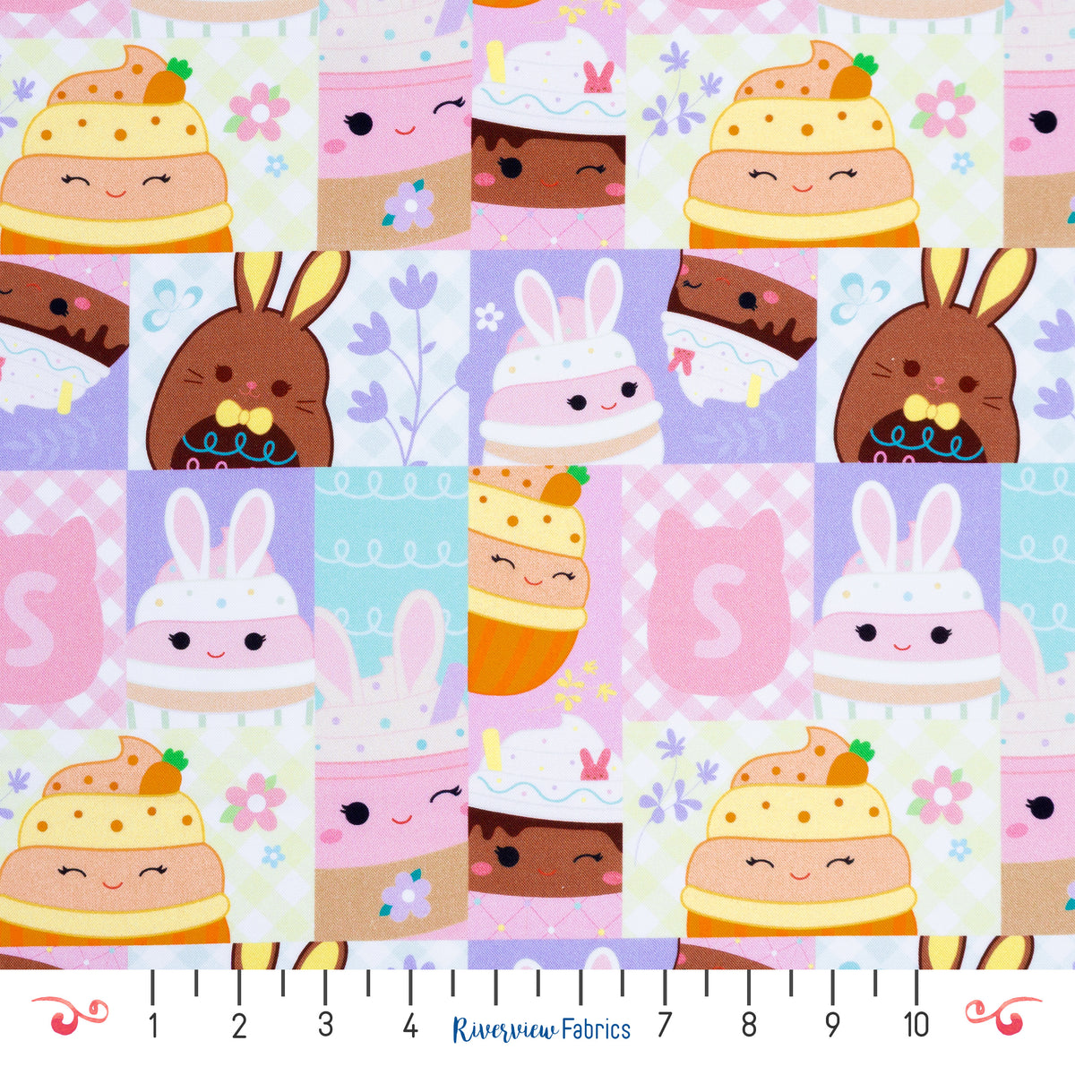 Squishmallow Easter Fabric by the Half Yard