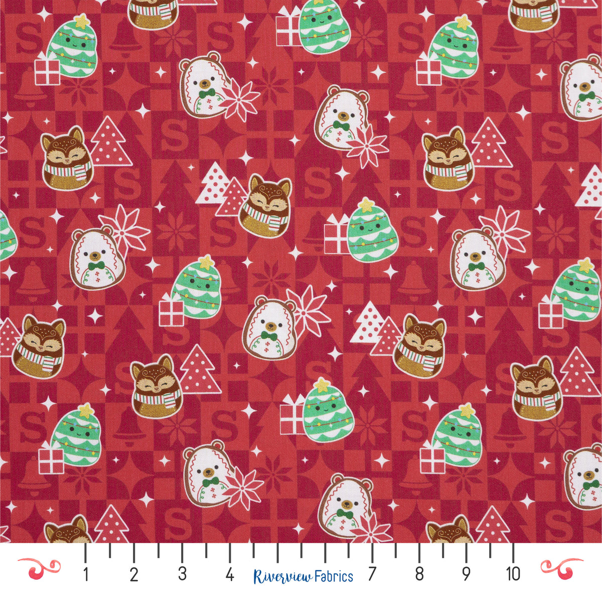 Squishmallow Christmas Fabric by the Half Yard
