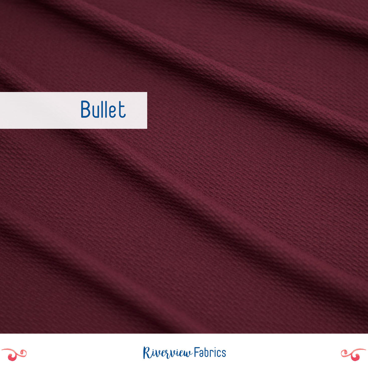 Bullet Fabric By the Half Yard - Burgundy