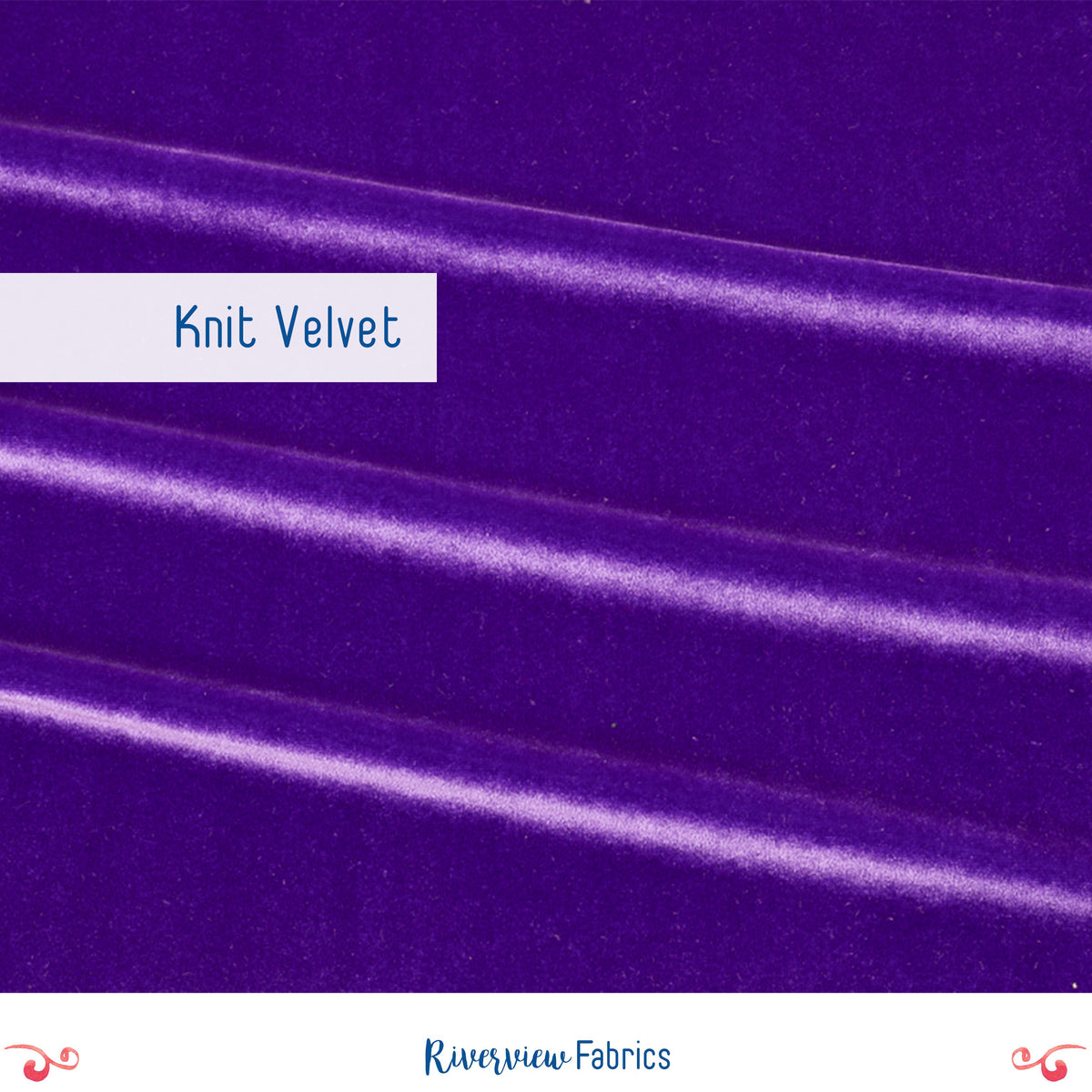 Stretch Velvet Fabric by the Half Yard - Indigo