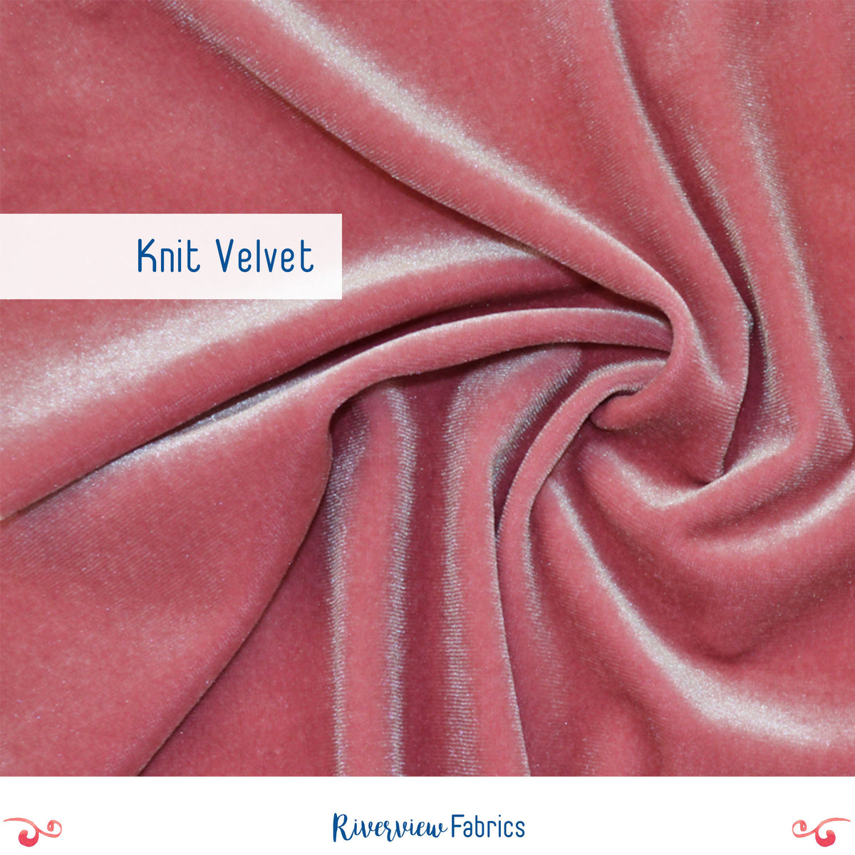 Stretch Velvet Fabric by the Half Yard - Dusty Rose