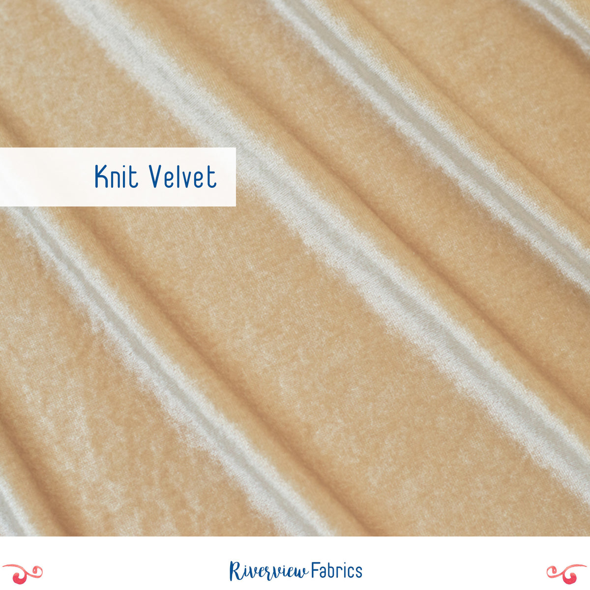 Stretch Velvet Fabric by the Half Yard - Champagne