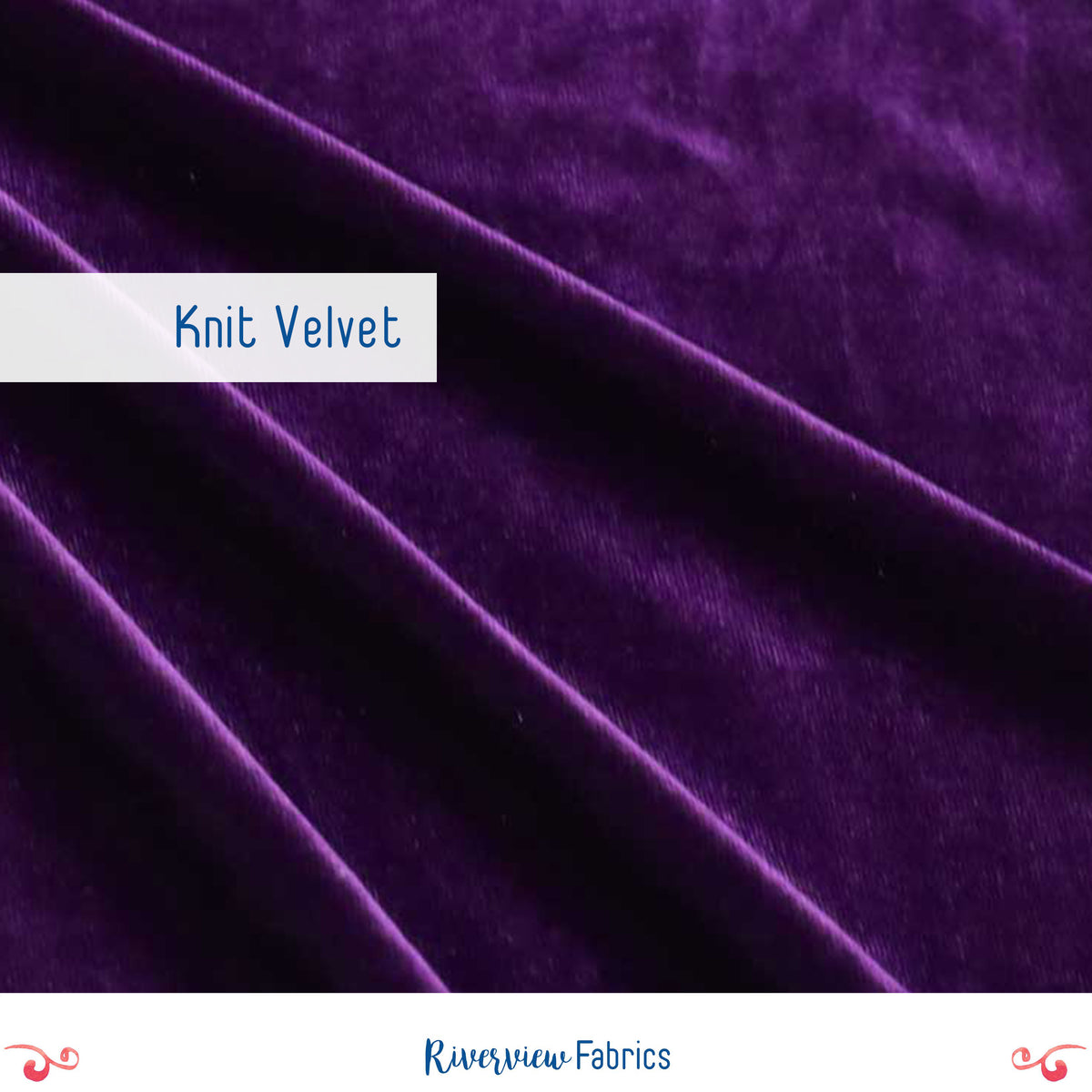 Stretch Velvet Fabric Remnant - Purple