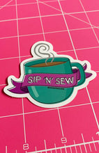 Sip 'N' Sew Mug Sticker