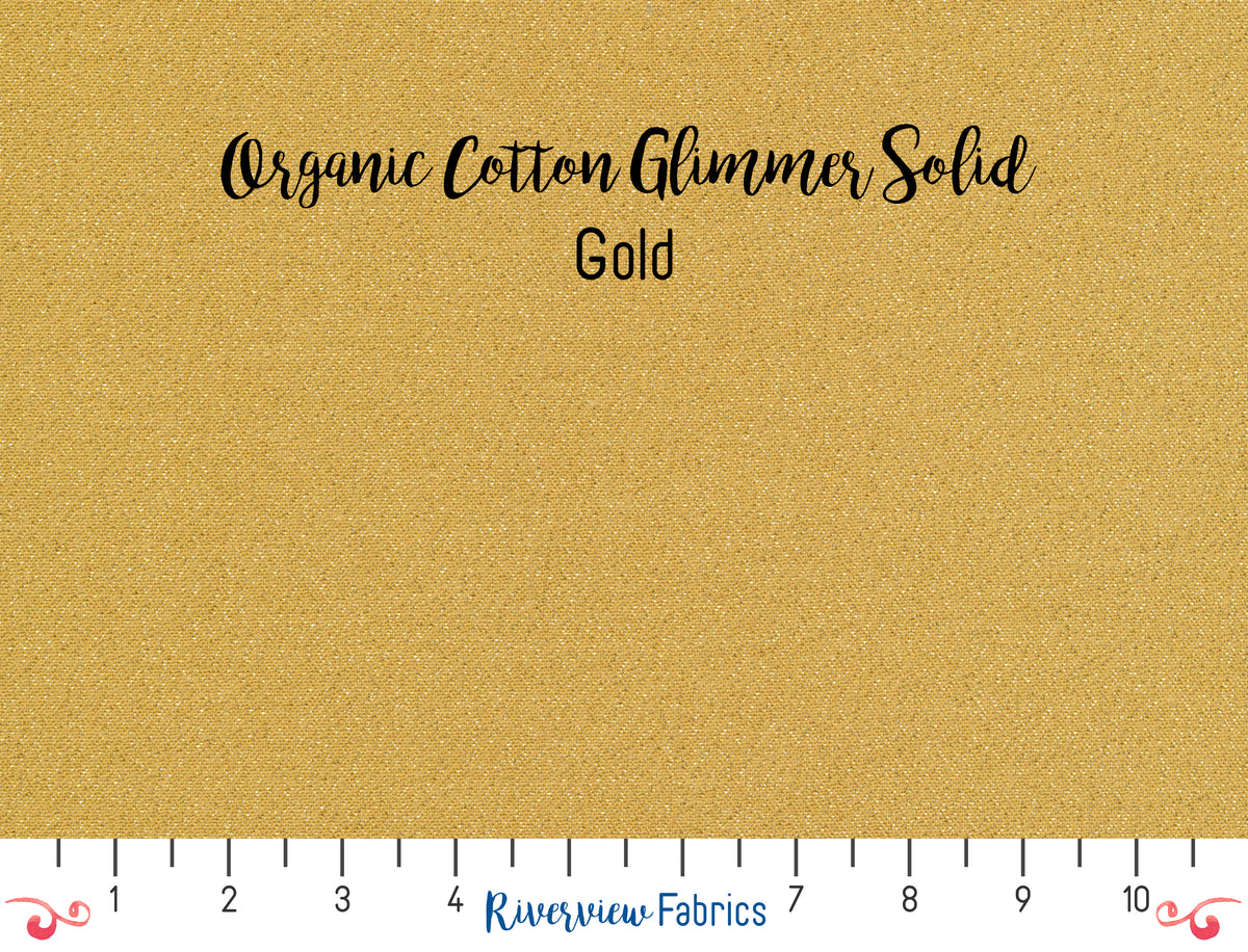 Glimmer Solids - Gold Fabric by the Half Yard