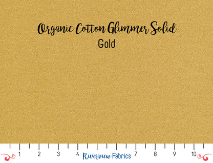 Glimmer Solids - Gold Fabric by the Half Yard