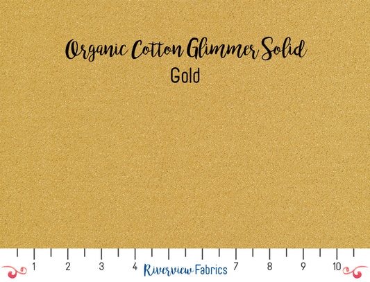 Glimmer Solids - Gold Fabric by the Half Yard