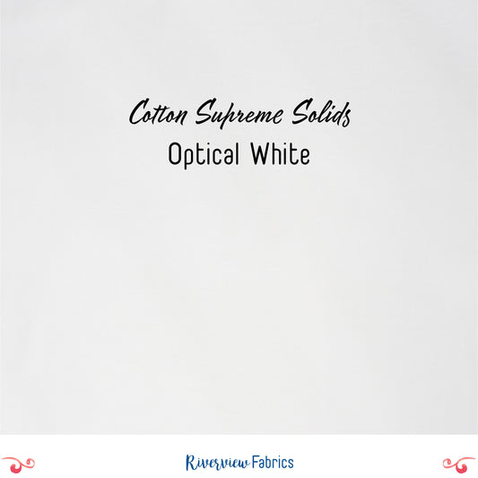 Cotton Supreme Solids - Optical White Fabric by the Half Yard