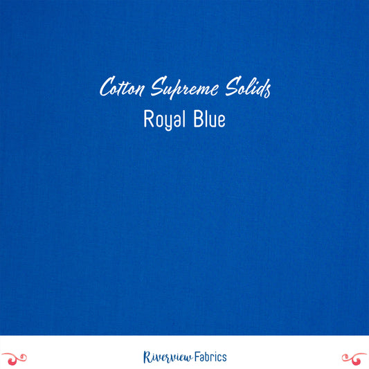 Cotton Supreme Solids - Royal Blue Fabric by the Half Yard