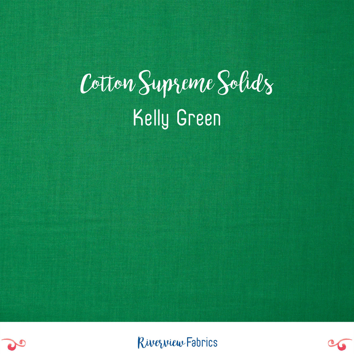 Cotton Supreme Solids - Kelly Green Fabric by the Half Yard
