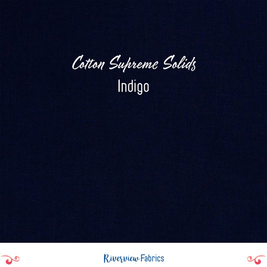 Cotton Supreme Solids - Indigo Fabric by the Half Yard