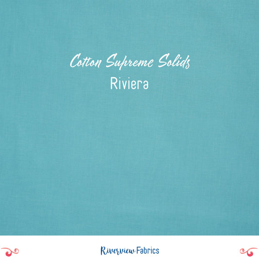 Cotton Supreme Solids - Riviera Fabric by the Half Yard