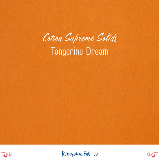 Cotton Supreme Solids - Tangerine Dream Fabric by the Half Yard