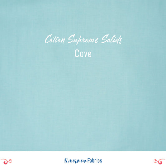 Cotton Supreme Solids - Cove Fabric by the Half Yard