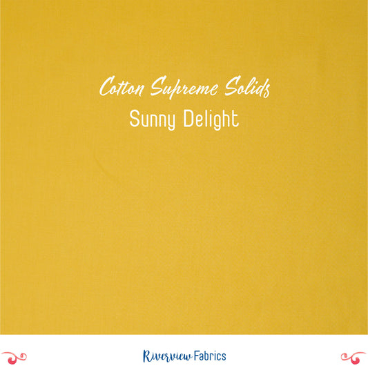 Cotton Supreme Solids - Sunny Delight Fabric by the Half Yard