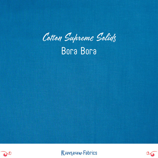 Cotton Supreme Solids - Bora Bora Fabric by the Half Yard