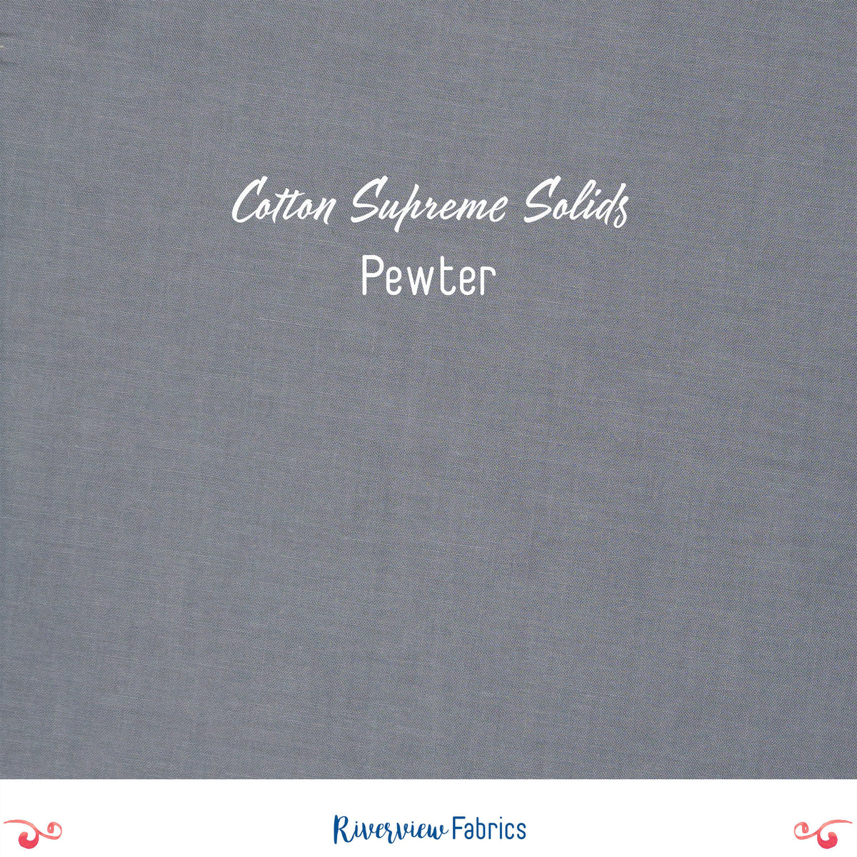 Cotton Supreme Solids - Pewter Fabric by the Half Yard