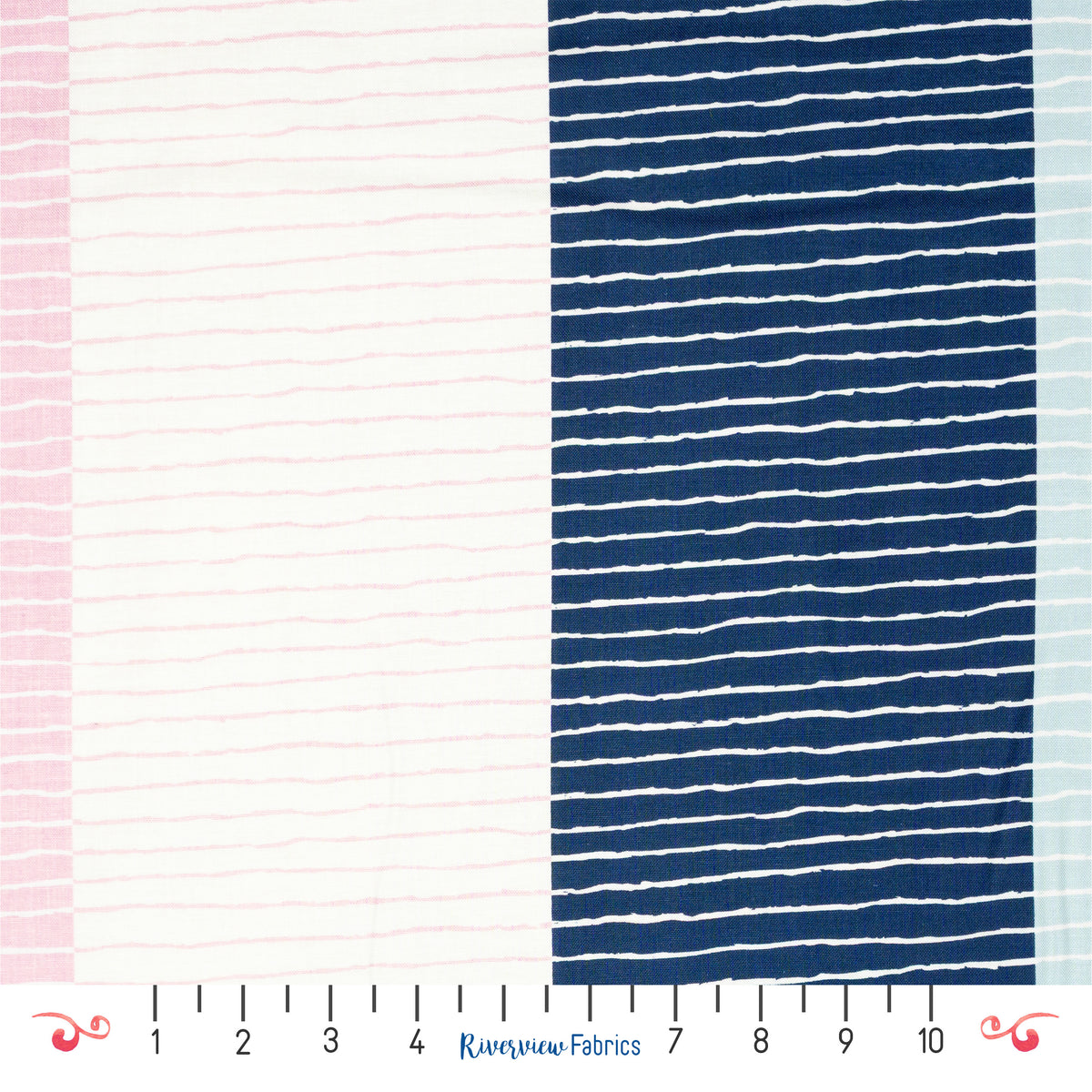 Striped Fabric By the Half Yard - Homage Collection