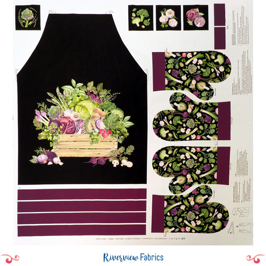 Market Garden Apron and Oven Mitts Panel
