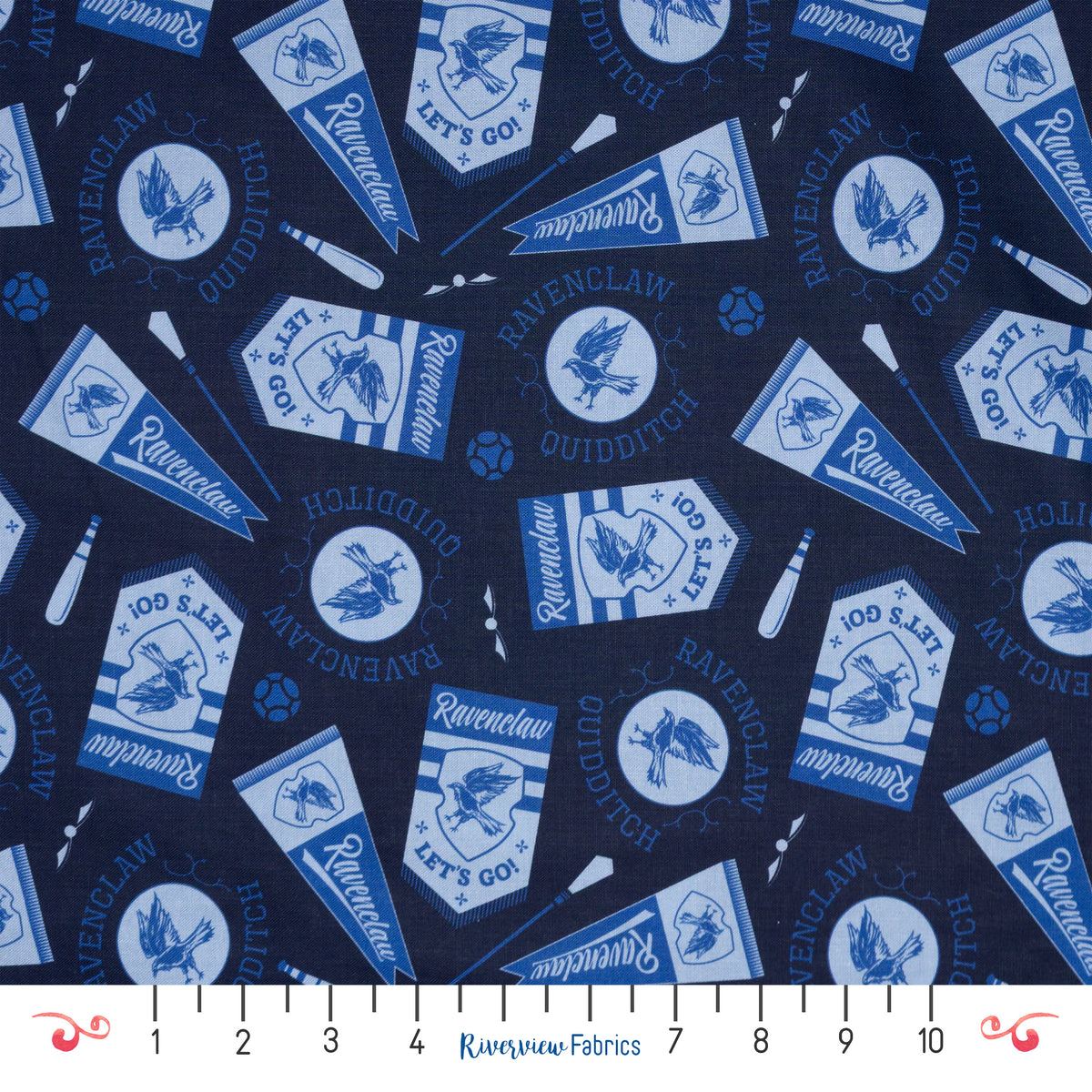 Harry Potter Ravenclaw Banners Fabric by the Half Yard