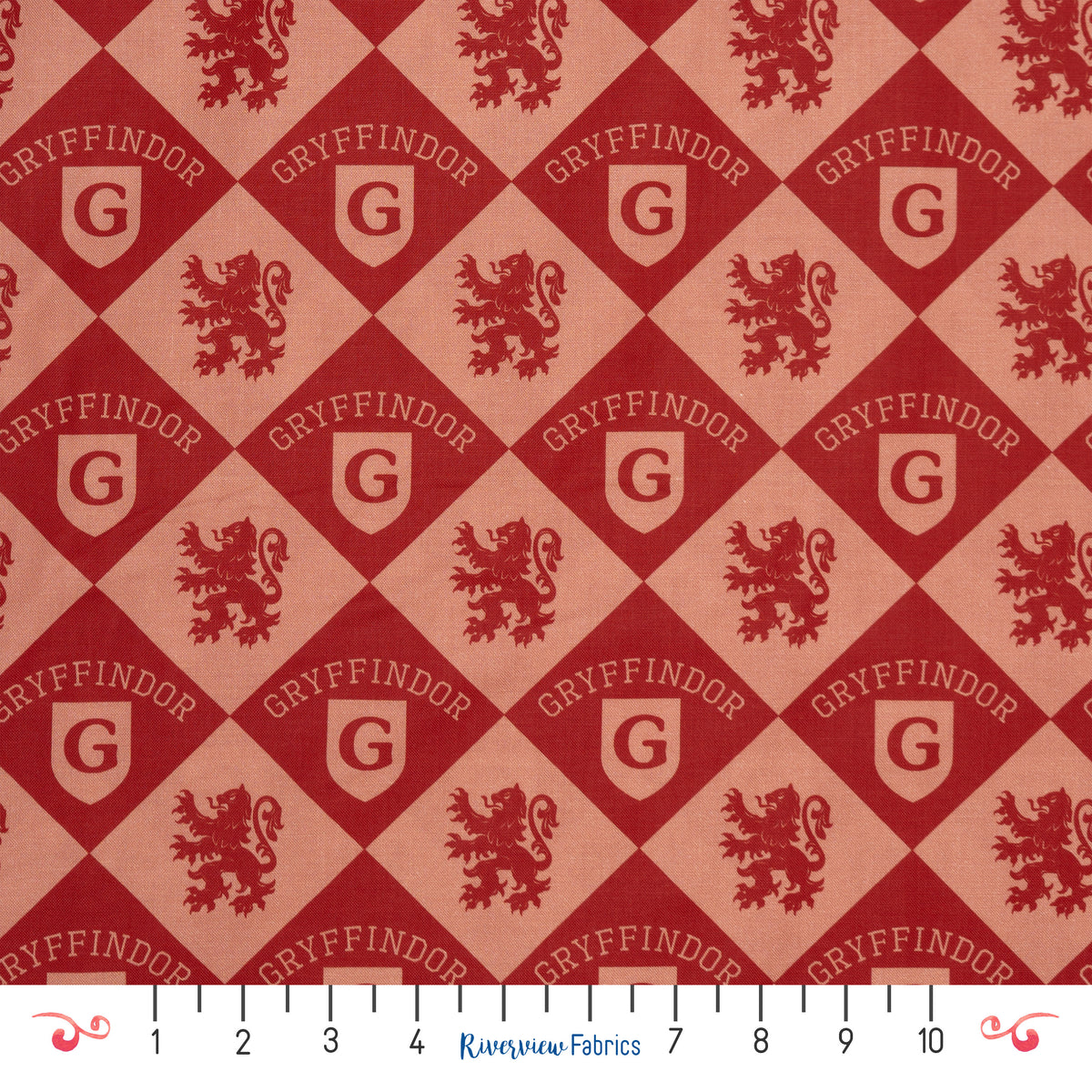 Harry Potter Gryffindor Fabric by the Half Yard
