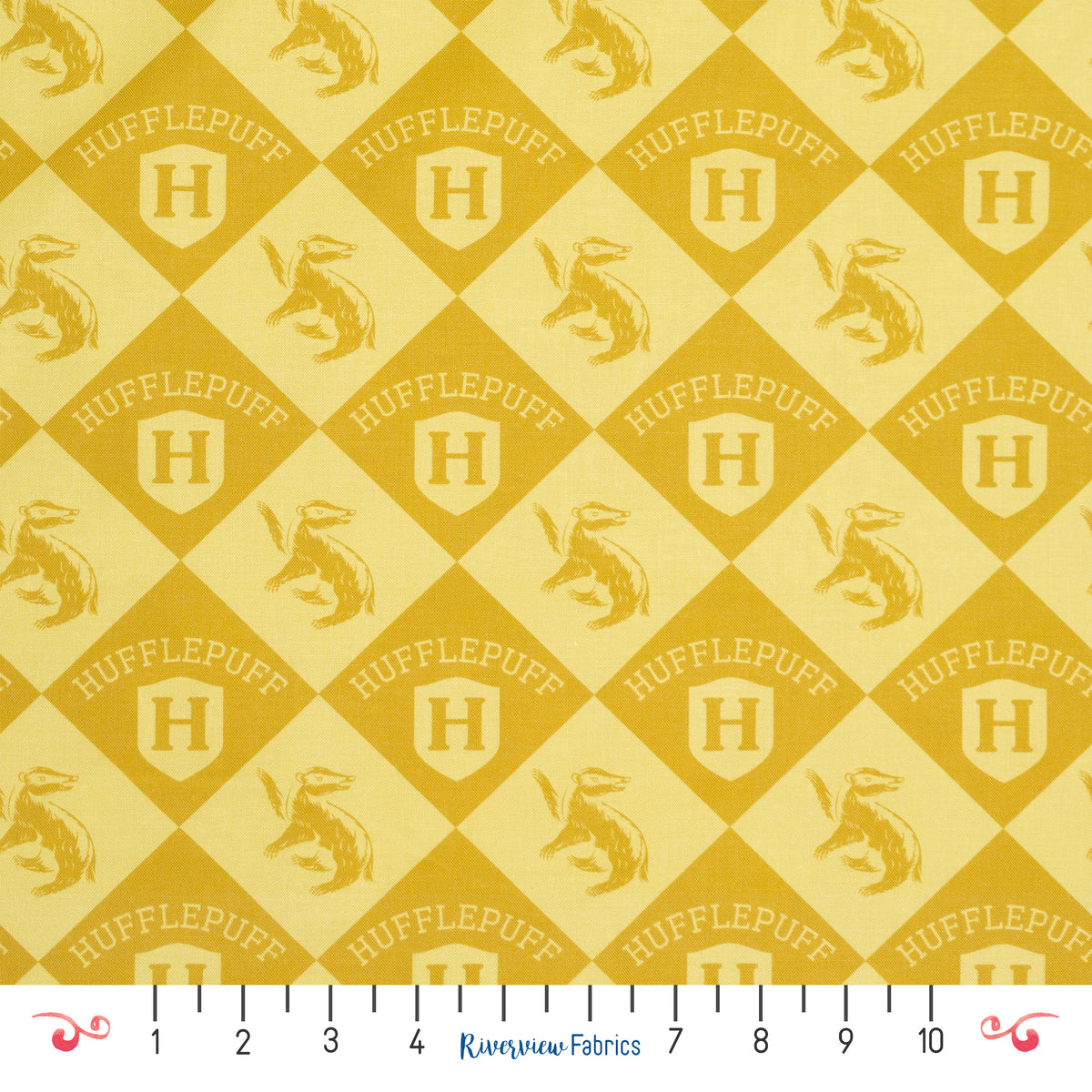Harry Potter Hufflepuff Fabric by the Half Yard