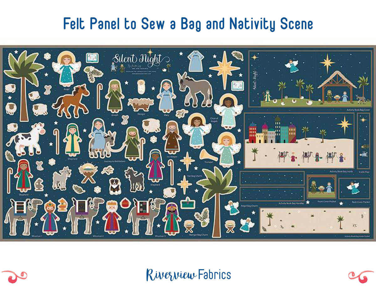 Silent Night Nativity Felt Panel