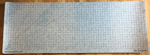 Grid Printed Wool Pressing Mat - 22x60