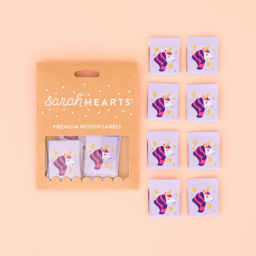Unicorn - Sewing Woven Clothing and Quilt Labels