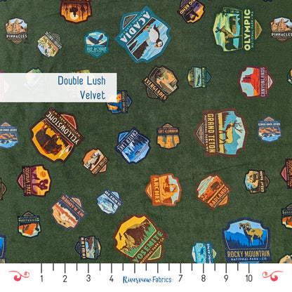 Double Lush Velvet - Nation Parks Fabric by the Half Yard