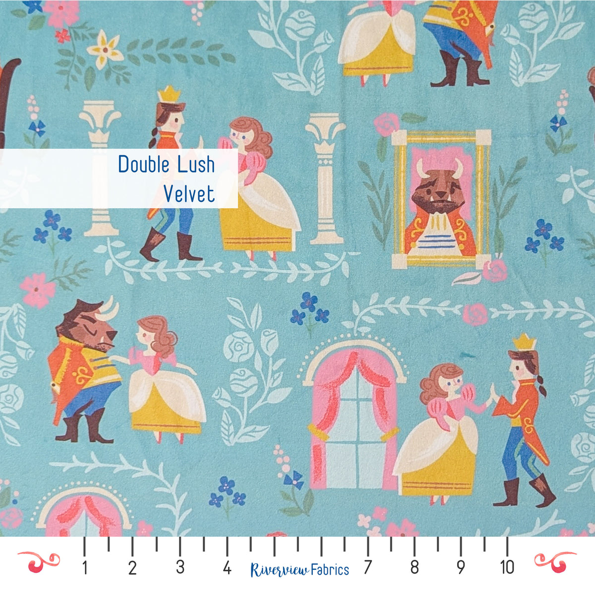 Double Lush Velvet - Beauty and the Beast Fabric by the Half Yard