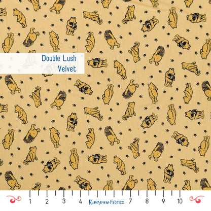 Double Lush Velvet - Winnie the Pooh Fabric by the Half Yard