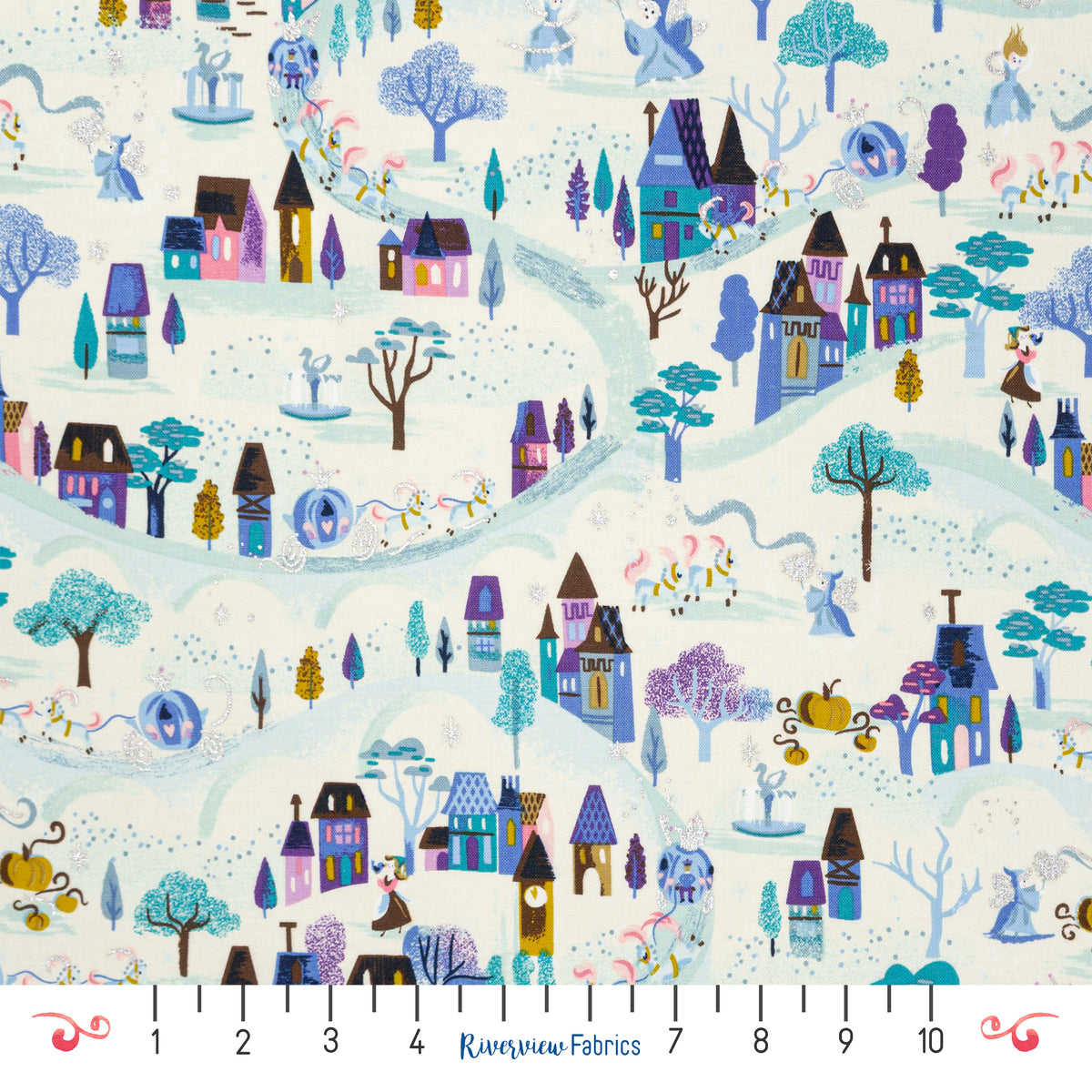 Cinderella Story Fabric by the Half Yard - Cream