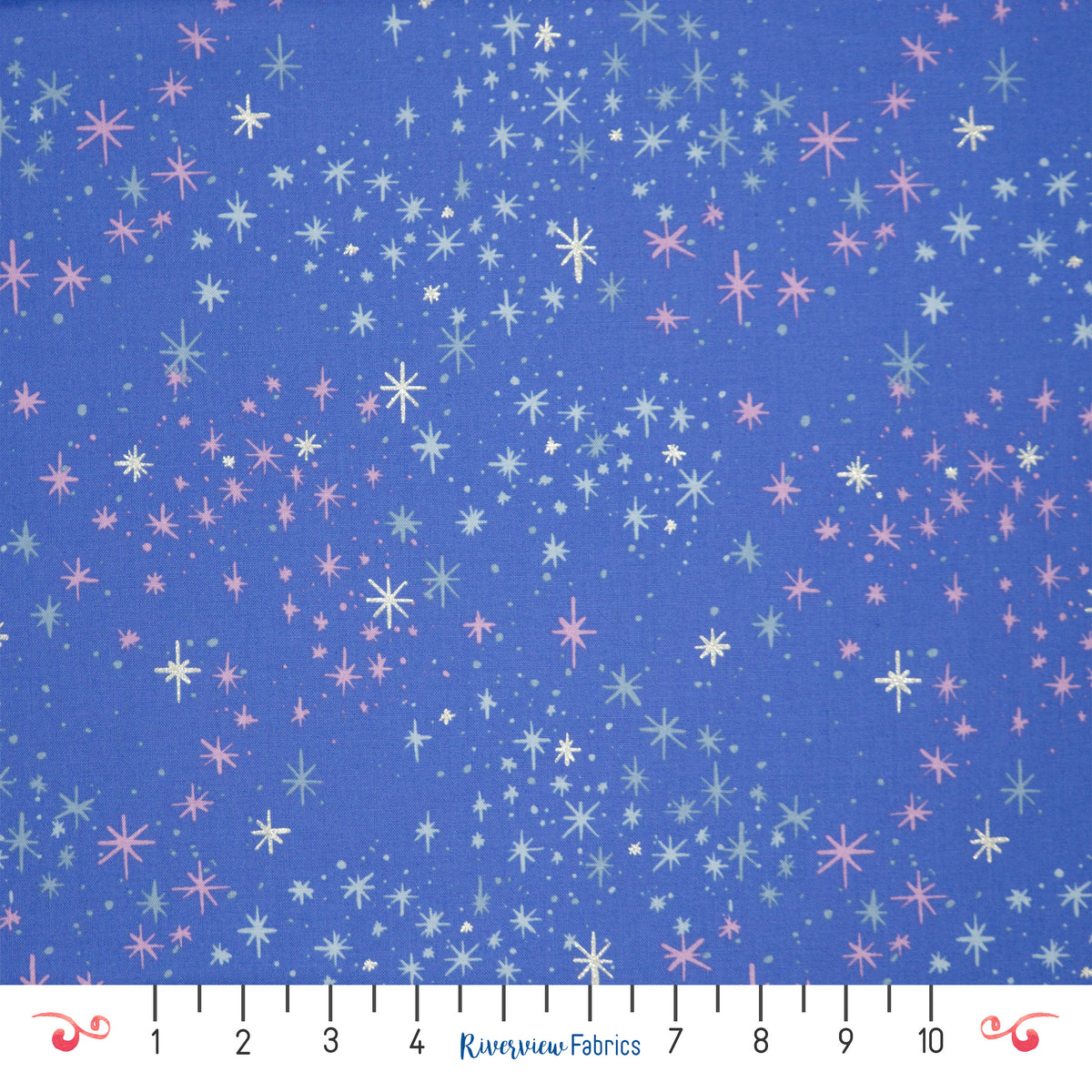 Stars Fabric by the Half Yard - Blue
