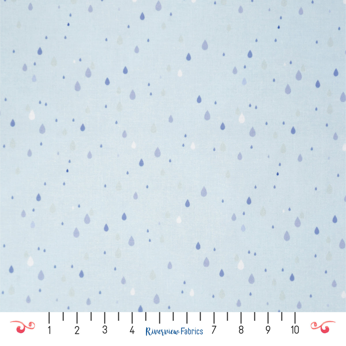 Raindrops Fabric by the Half Yard