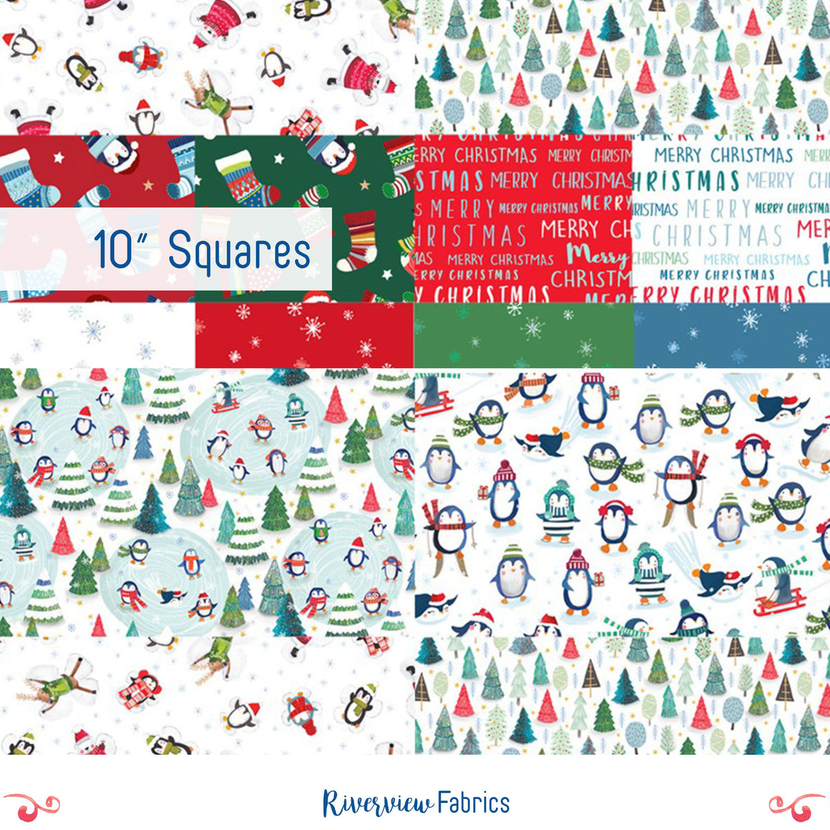 Winter Waddles Collection - 10" Stacker (42 Squares)