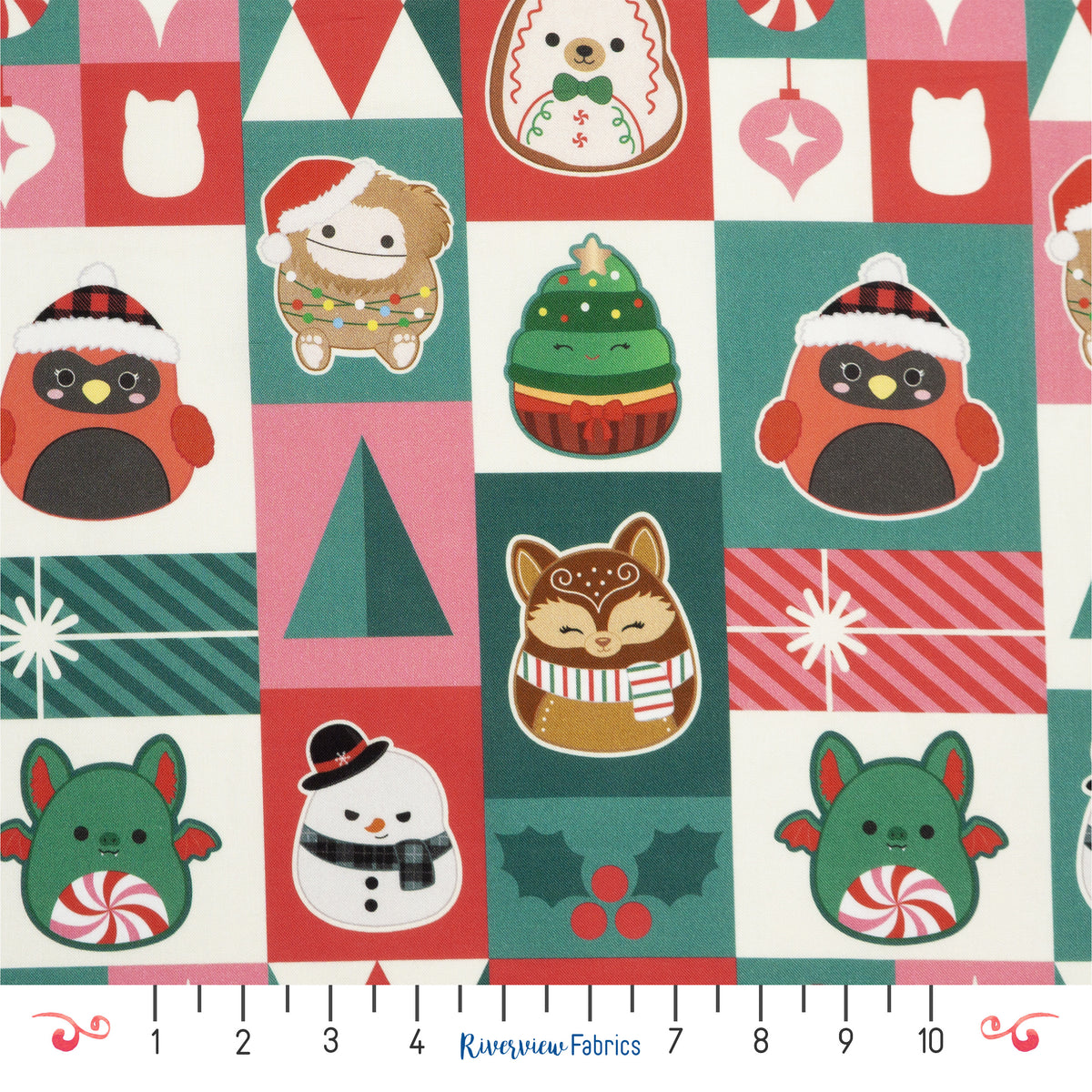 Squishmallow Christmas Fabric by the Half Yard