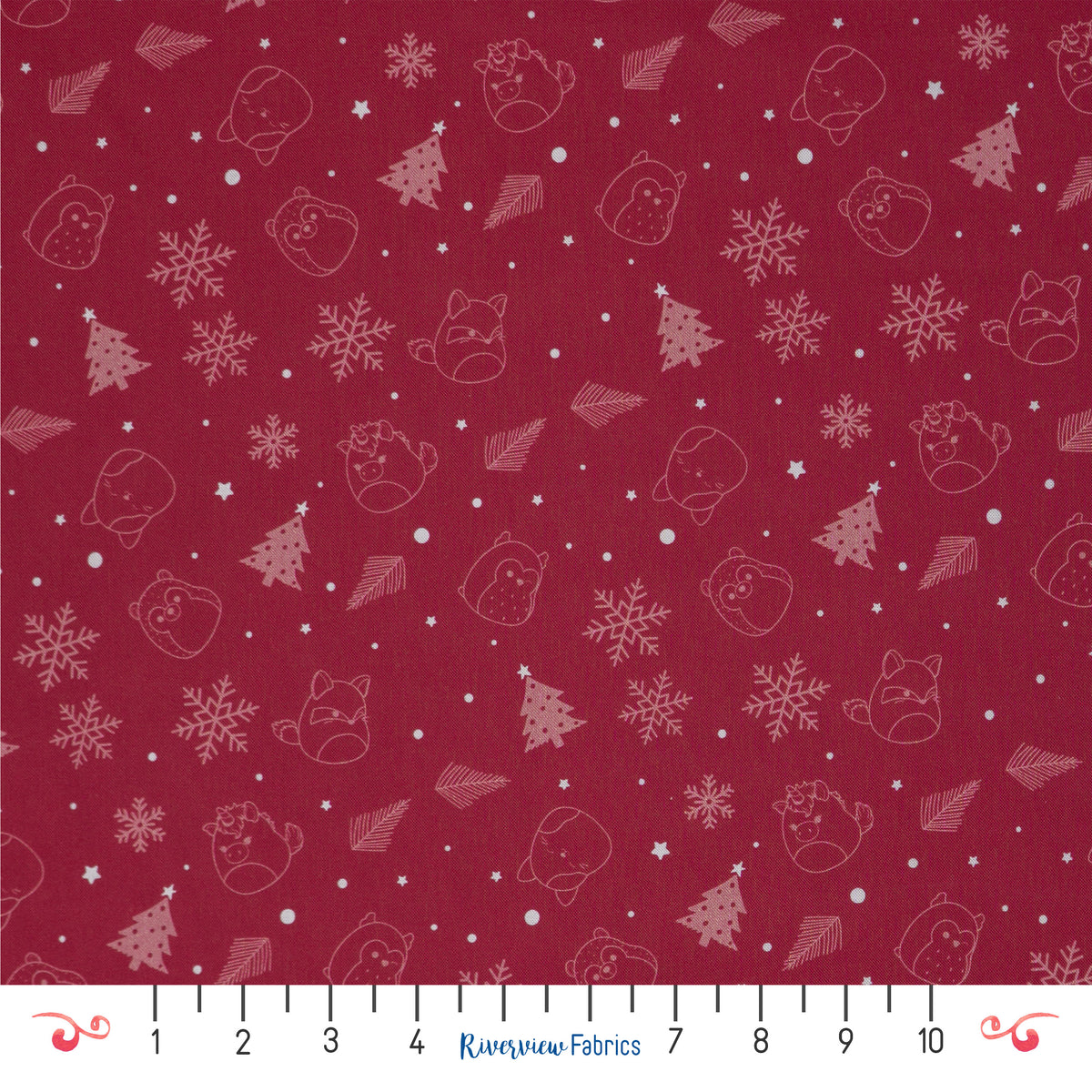 Squishmallow Christmas Fabric by the Half Yard