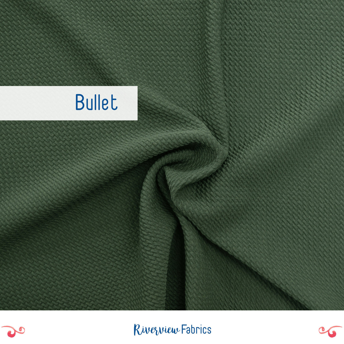 Bullet Fabric By the Half Yard - Olive Green
