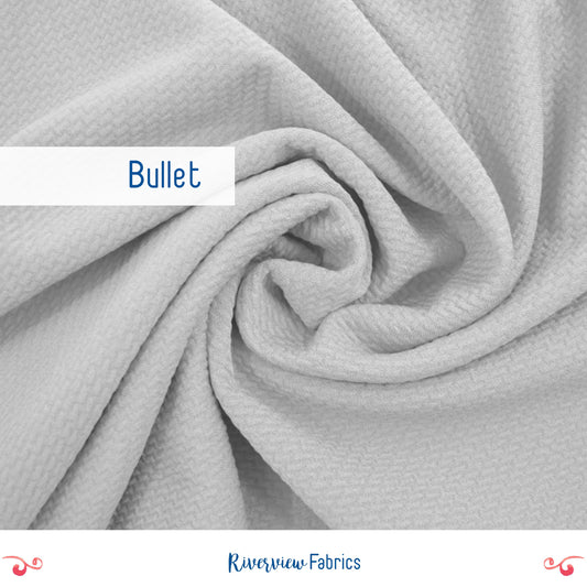 Bullet Fabric By the Half Yard - White