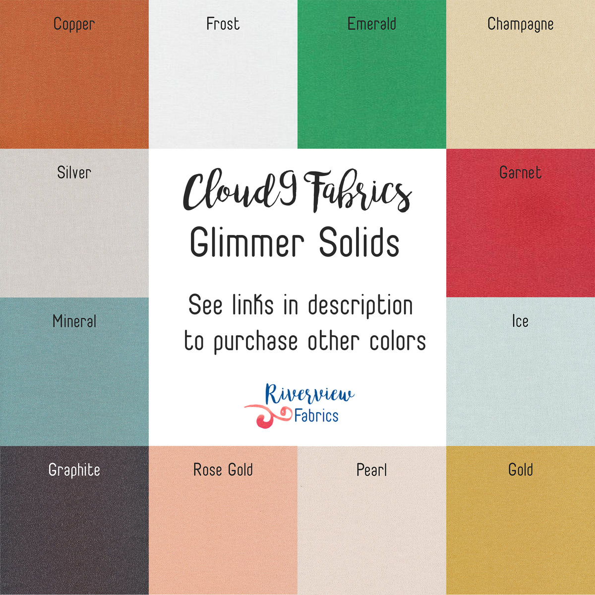Glimmer Solids - Champagne Fabric by the Half Yard