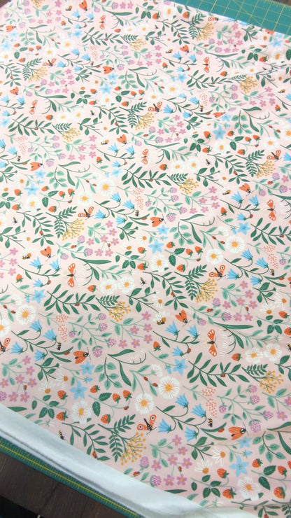 Double Lush Velvet - Meadow Moments Fabric by the Half Yard
