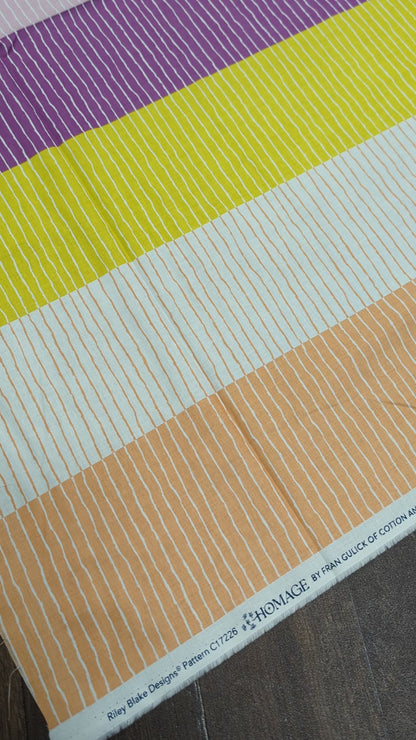 Striped Fabric By the Half Yard - Homage Collection